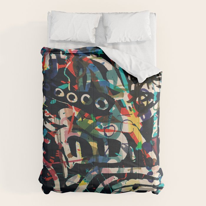 Graffiti Abstract Art Spray Paint Comforter Gallery Image 6