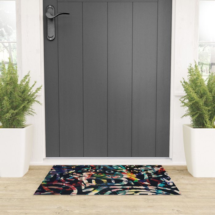 Graffiti Abstract Art Spray Paint Welcome Mat Gallery Image 3