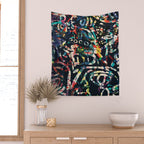 Graffiti Abstract Art Spray Paint Wall Tapestry Gallery Image 2