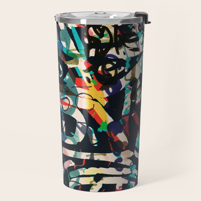 Graffiti Abstract Art Spray Paint Travel Mug Gallery Image 2