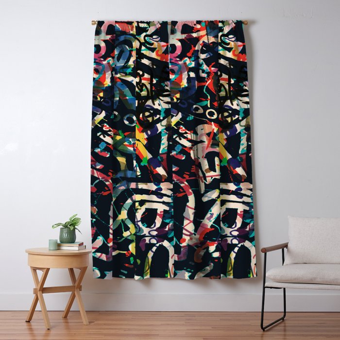 Graffiti Abstract Art Spray Paint Window Curtain Gallery Image 5