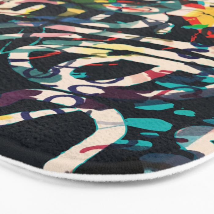 Graffiti Abstract Art Spray Paint Bath Mat Gallery Image 3