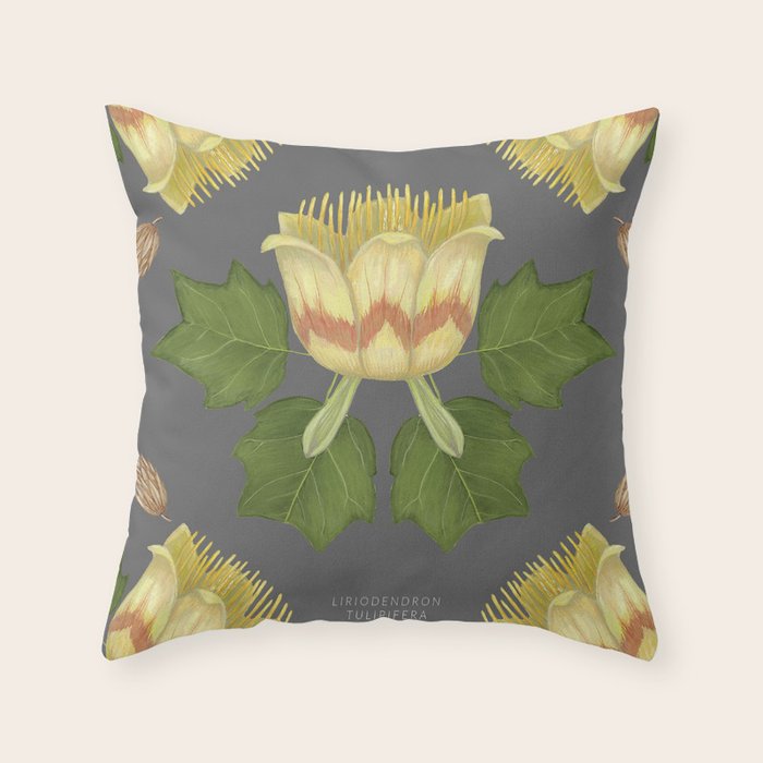 Tulip Tree Throw Pillow Gallery Image 1