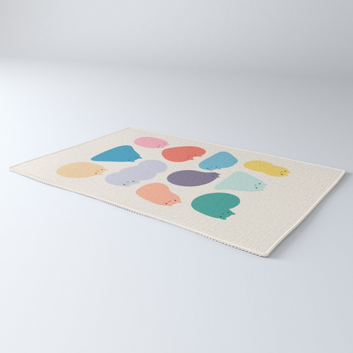 Cat Landscape 168 - Colourful Cats Rug Gallery Image 3