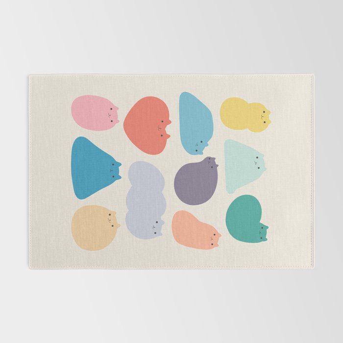 Cat Landscape 168 - Colourful Cats Rug Gallery Image 2