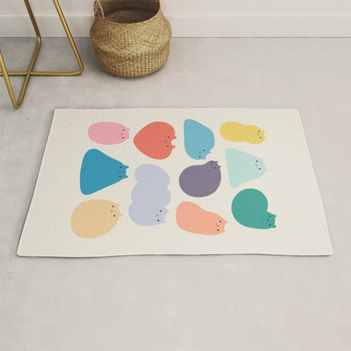 Cat Landscape 168 - Colourful Cats Rug Gallery Image 1