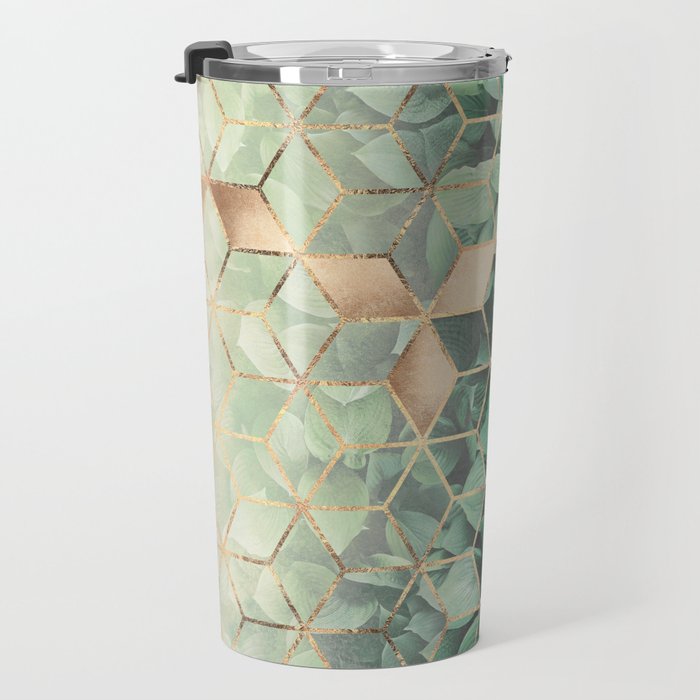 Leaves And Cubes Travel Mug Gallery Image 3