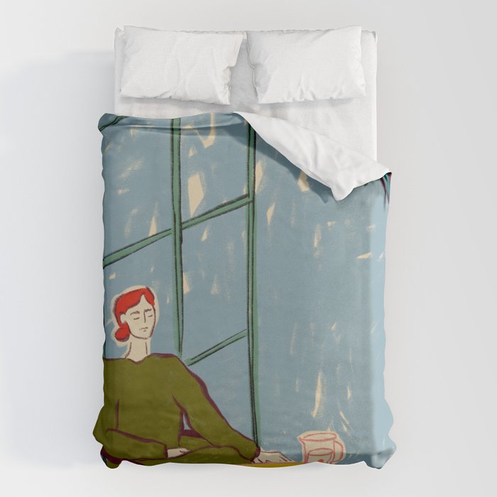 WOMAN UNDER A TREE Duvet Cover Gallery Image 1