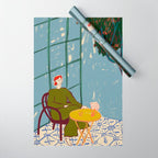 WOMAN UNDER A TREE Wrapping Paper Gallery Image 1