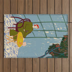 WOMAN UNDER A TREE Outdoor Rug Gallery Image 1