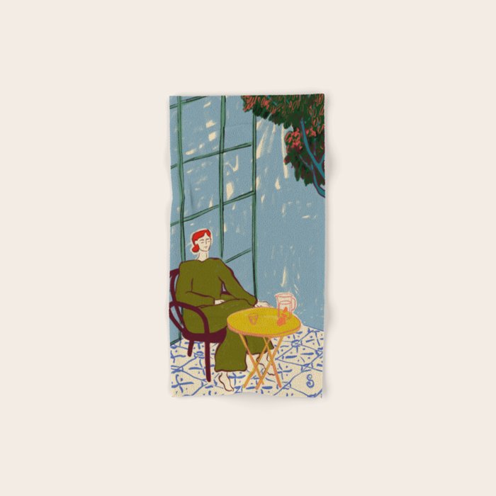 WOMAN UNDER A TREE Bath Towel Gallery Image 1