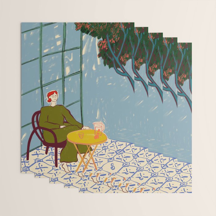 WOMAN UNDER A TREE Wrapping Paper Gallery Image 3