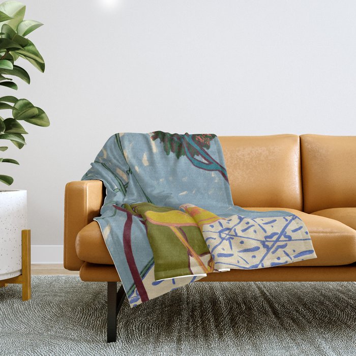 WOMAN UNDER A TREE Throw Blanket Gallery Image 1