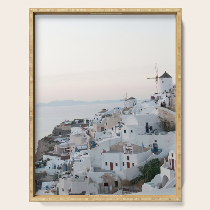 Santorini Sunset Bliss #1 #wall #art #society6 Serving Tray Gallery Image 1