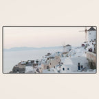 Santorini Sunset Bliss #1 #wall #art #society6 Desk Mat Gallery Image 3