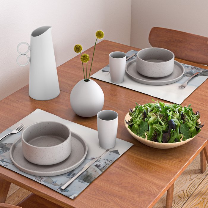 Santorini Sunset Bliss #1 #wall #art #society6 Placemat Gallery Image 2