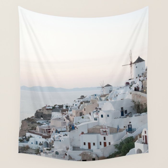 Santorini Sunset Bliss #1 #wall #art #society6 Wall Tapestry Gallery Image 1