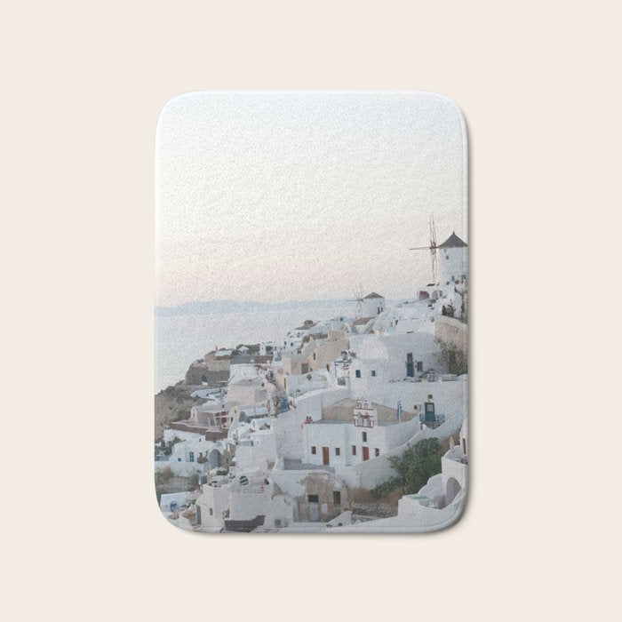 Santorini Sunset Bliss #1 #wall #art #society6 Bath Mat Gallery Image 1