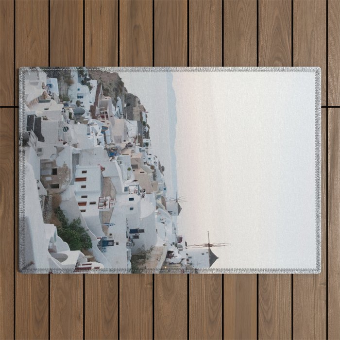 Santorini Sunset Bliss #1 #wall #art #society6 Outdoor Rug Gallery Image 1