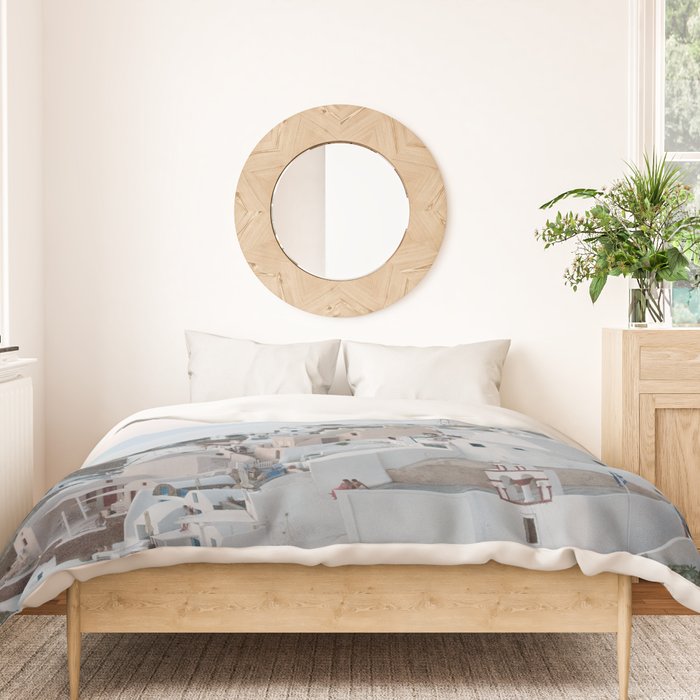 Santorini Sunset Bliss #1 #wall #art #society6 Duvet Cover Gallery Image 3