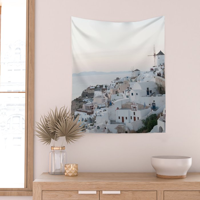 Santorini Sunset Bliss #1 #wall #art #society6 Wall Tapestry Gallery Image 2
