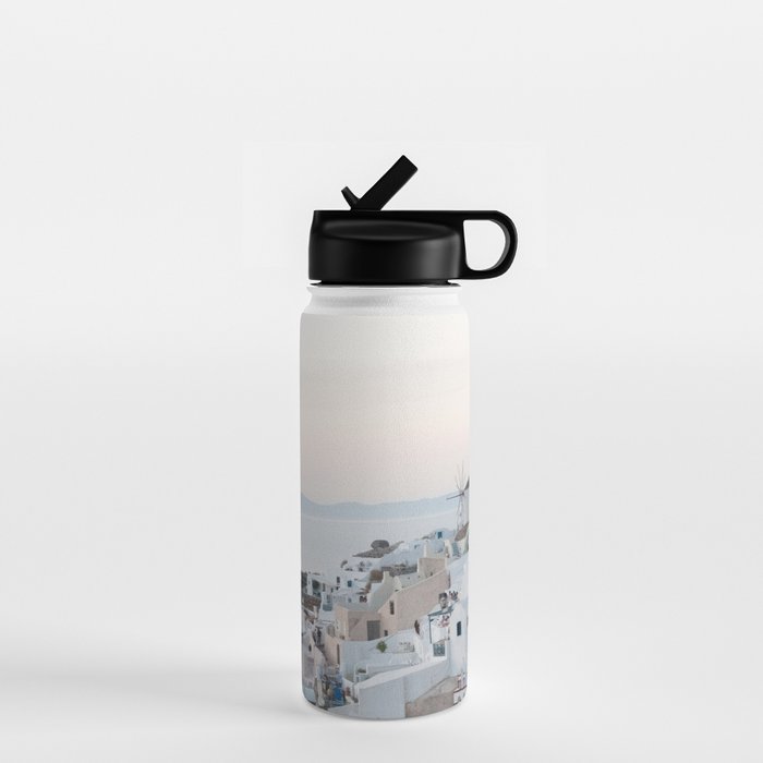 Santorini Sunset Bliss #1 #wall #art #society6 Water Bottle Gallery Image 1