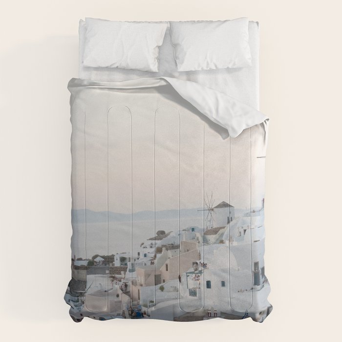 Santorini Sunset Bliss #1 #wall #art #society6 Comforter Gallery Image 1