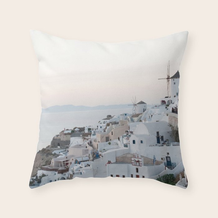 Santorini Sunset Bliss #1 #wall #art #society6 Throw Pillow Gallery Image 6