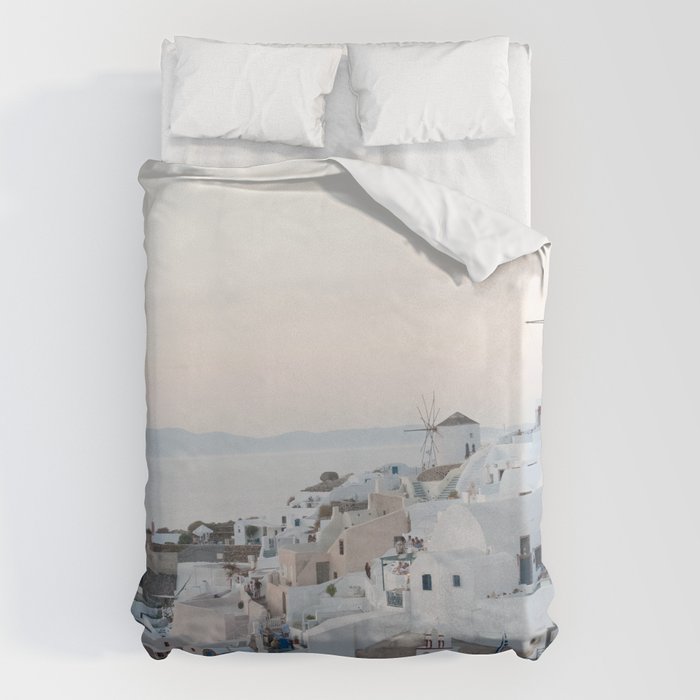 Santorini Sunset Bliss #1 #wall #art #society6 Duvet Cover Gallery Image 1