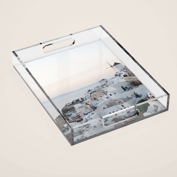 Santorini Sunset Bliss #1 #wall #art #society6 Acrylic Tray Gallery Image 1