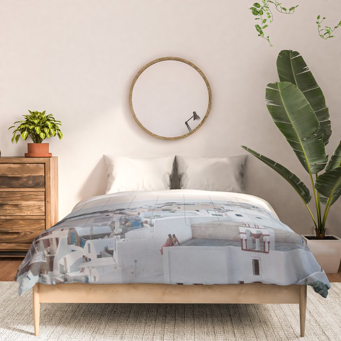 Santorini Sunset Bliss #1 #wall #art #society6 Comforter Gallery Image 3