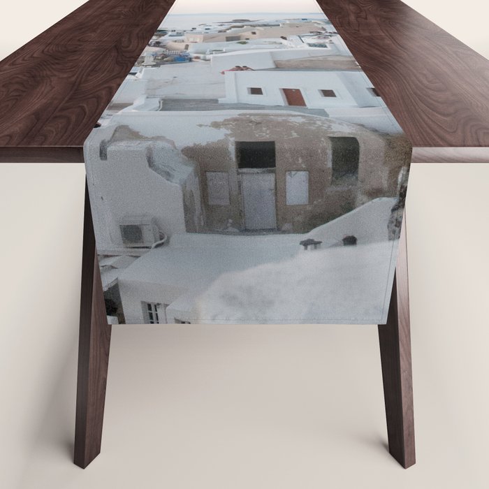 Santorini Sunset Bliss #1 #wall #art #society6 Table Runner Gallery Image 1