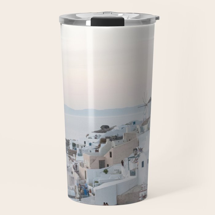 Santorini Sunset Bliss #1 #wall #art #society6 Travel Mug Gallery Image 1
