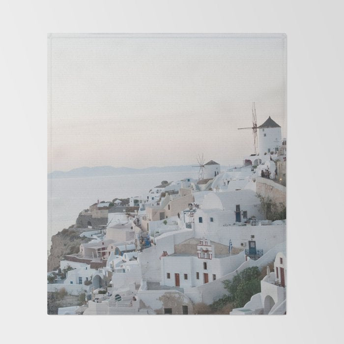 Santorini Sunset Bliss #1 #wall #art #society6 Throw Blanket Gallery Image 2