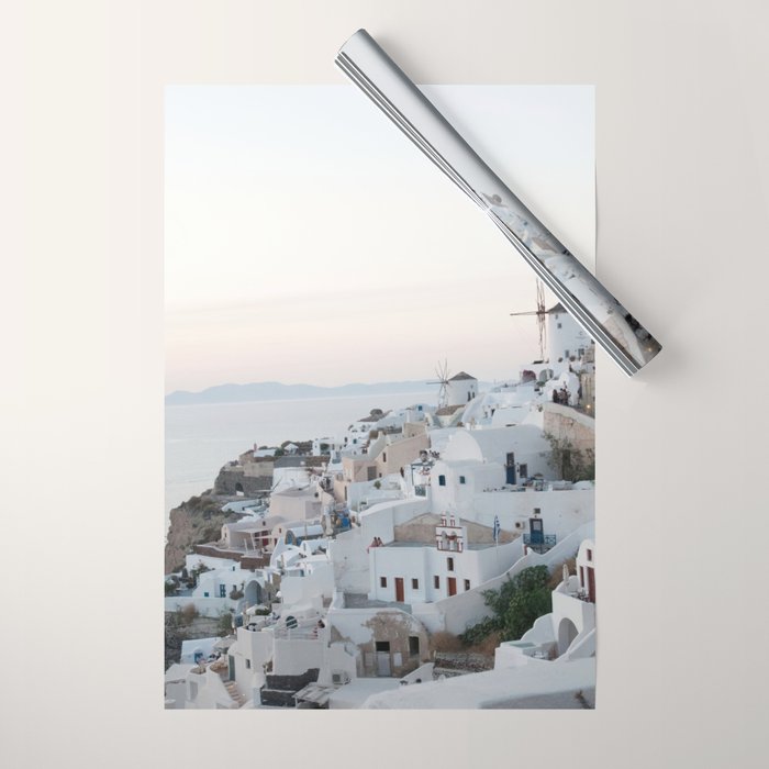 Santorini Sunset Bliss #1 #wall #art #society6 Wrapping Paper Gallery Image 1