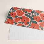 Charming vintage orange poppies flower bed Wrapping Paper Gallery Image 2