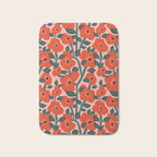 Charming vintage orange poppies flower bed Bath Mat Gallery Image 1