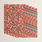 Charming vintage orange poppies flower bed Wrapping Paper Gallery Image 3