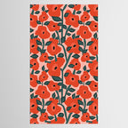 Charming vintage orange poppies flower bed Tablecloth Gallery Image 2
