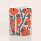 Charming vintage orange poppies flower bed Coffee Mug Gallery Image 4