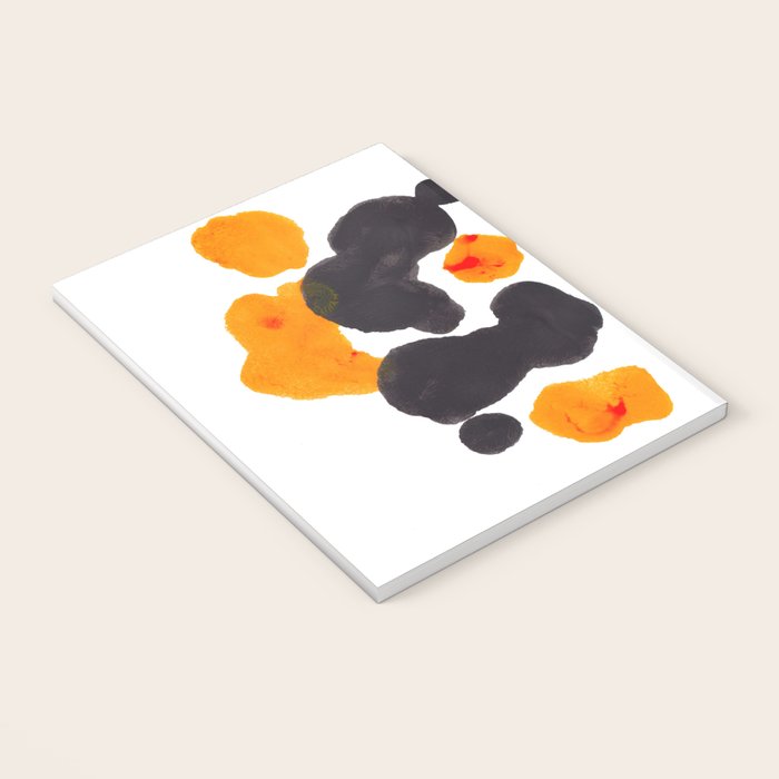 Orange & Black Inkblot Rorschach Diagram Notebook Gallery Image 3