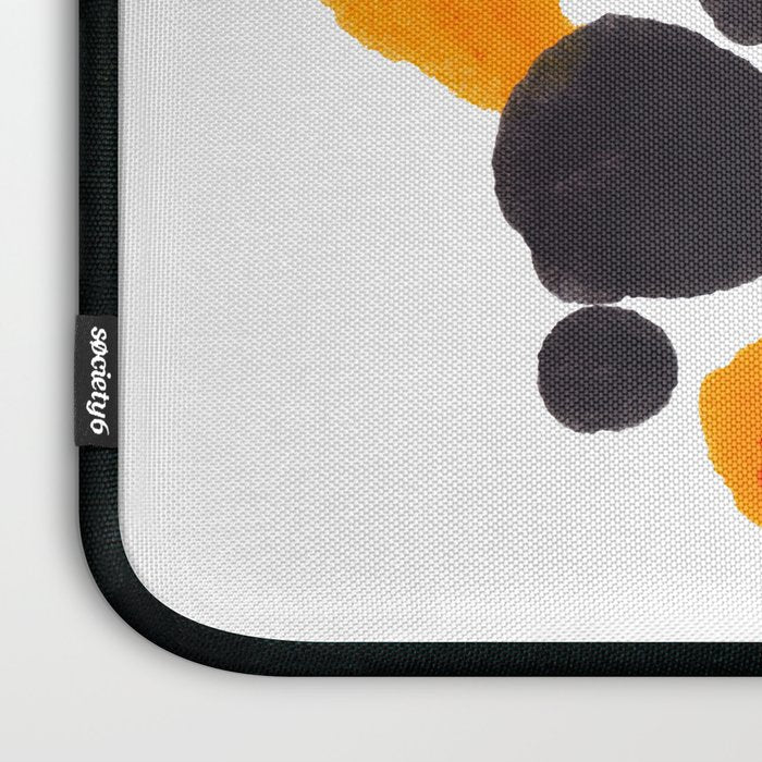 Orange & Black Inkblot Rorschach Diagram Laptop Sleeve Gallery Image 3