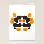 Orange & Black Inkblot Rorschach Diagram Stationery Card Gallery Image 2