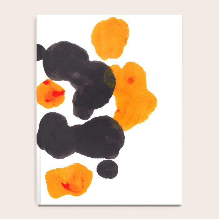 Orange & Black Inkblot Rorschach Diagram Notebook Gallery Image 4