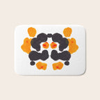 Orange & Black Inkblot Rorschach Diagram Bath Mat Gallery Image 1