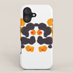 Orange & Black Inkblot Rorschach Diagram iPhone Case Gallery Image 1