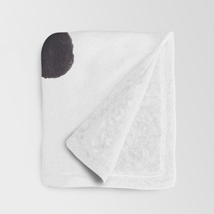 Orange & Black Inkblot Rorschach Diagram Throw Blanket Gallery Image 3