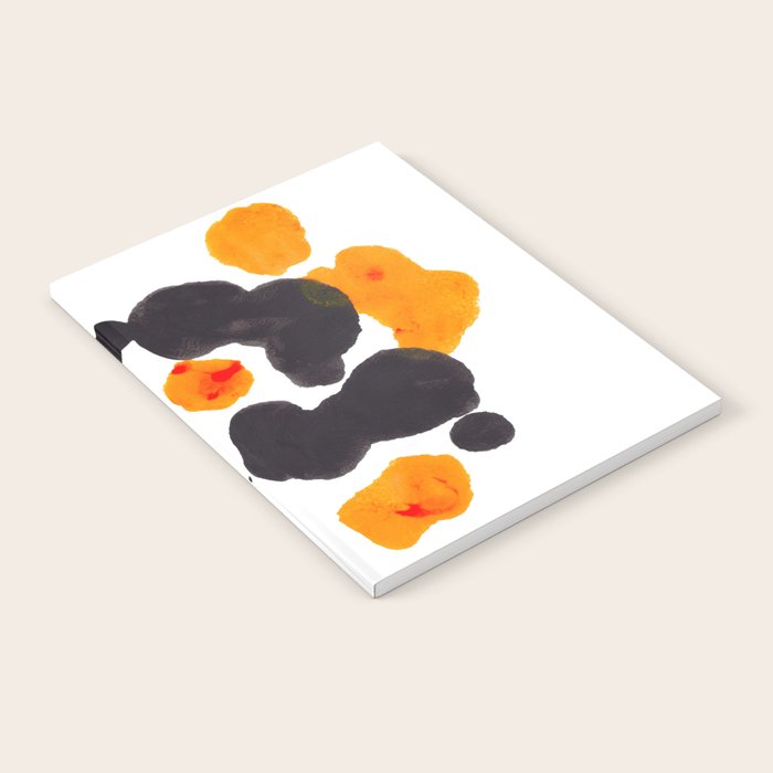 Orange & Black Inkblot Rorschach Diagram Notebook Gallery Image 2