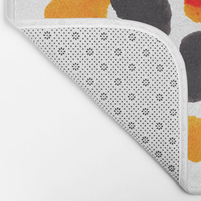 Orange & Black Inkblot Rorschach Diagram Bath Mat Gallery Image 2
