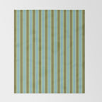 Rough Stripes Vertical Pattern in Olive Green Arctic Blue and Chartreuse Throw Blanket Gallery Image 2